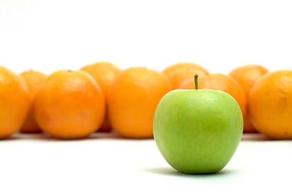 Green apple standing out.jpg