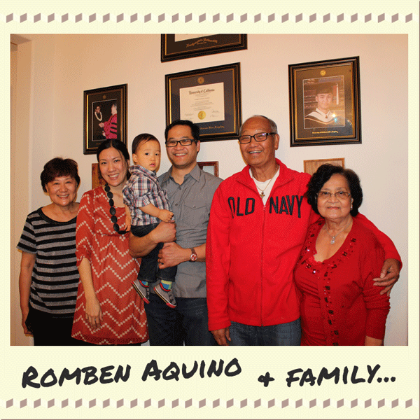 Romben Aquino and family